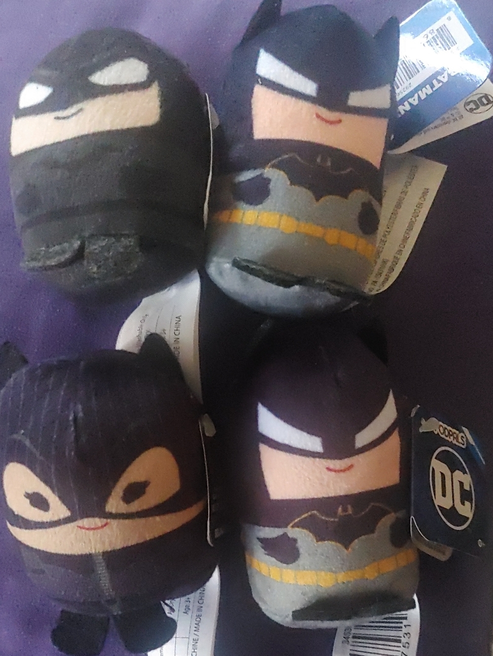 DC Comics Batman Plush Set – Black, Gray, Yellow